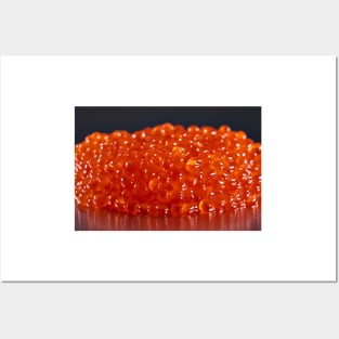 Salmon roe on metal Posters and Art